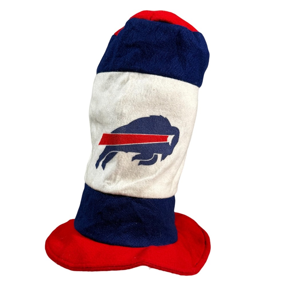 Vintage Buffalo Bills Stovepipe Fan Hat Red Blue White Felt Novelty Fan Gear‎